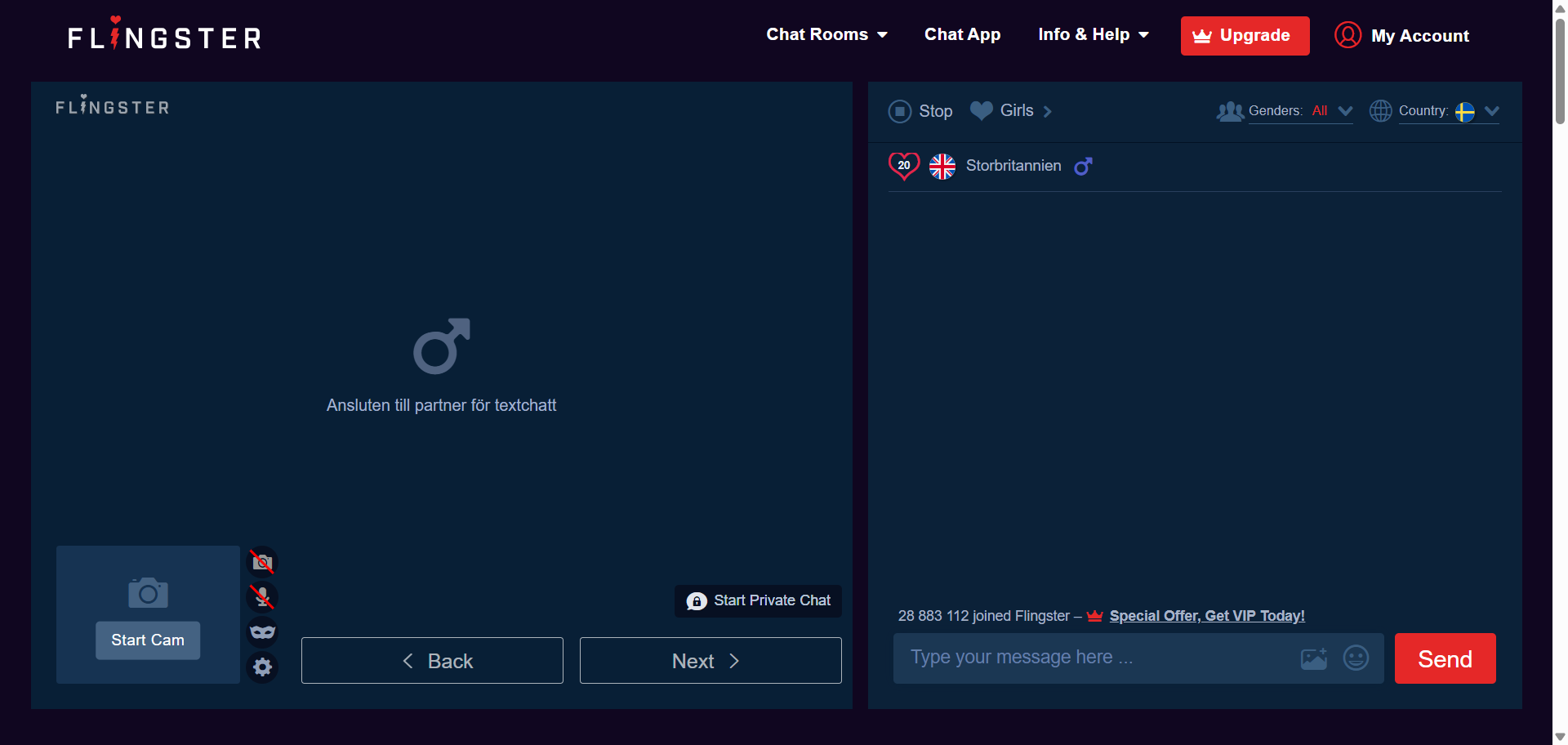 Flingster screenshot